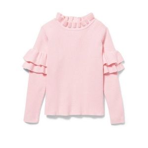 Janie and Jack Girls Pink Ruffle Sweater